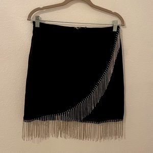 Nasty gal rhinestone black skirt